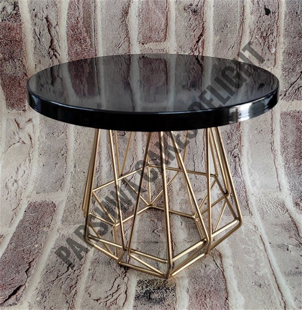 GEOMETRIC CAKE STAND - PLATE SIZE 8 INCH, TOP COLOUR BLACK