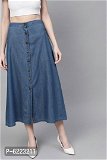 CODAISY Beautiful Denim Long A-Line Skirt* - Blue, 44