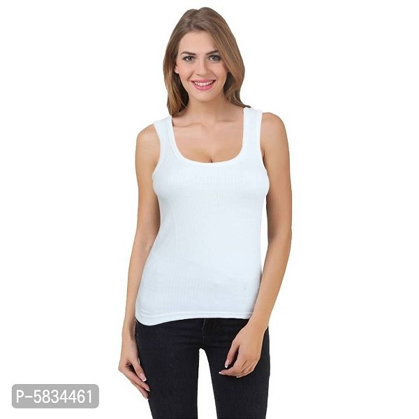 TDS INDIA Lavennder Premium Quilted Thermal Sleeveless Thermal Top | Off-White* - Off White, L