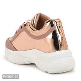 Stylish Pink Synthetic Leather Self Design Sneakers For Women And Girls* - Pink, EURO39