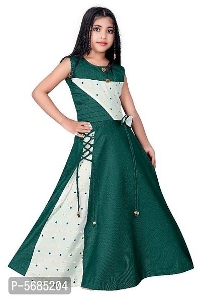 keya Ethnic Gowns - Green, 8 - 9 YEARS, Unlimited cashback on Axis Bank credit cards T&C apply