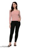 Casual Off Shoulder Sleeve Solid Women Top - L, available