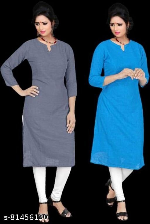 PAKHI Women's Popular,Sensational, Trendy, Fashionable100% Cotton Kurti for Daily use (Packof 2) - available, M