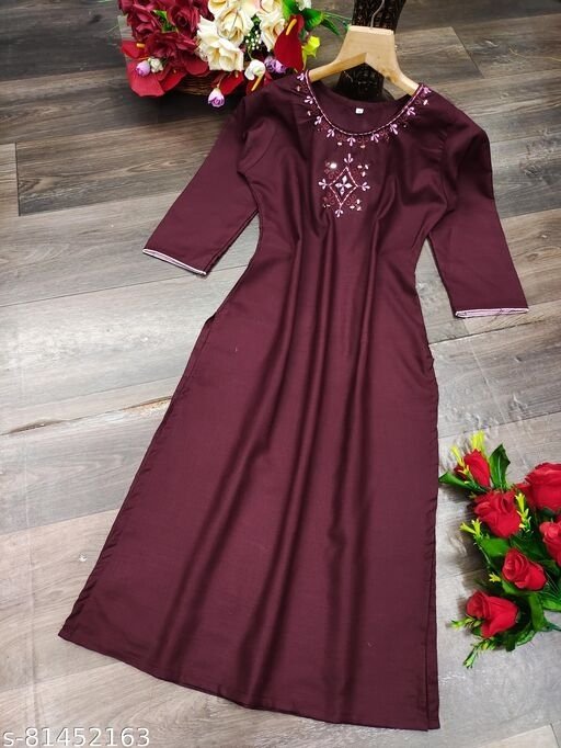 Women Embroidery Kurti - available, M