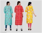 Women crepe fabric printed kurti - XL, available