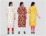 Women crepe fabric printed kurti - available, S
