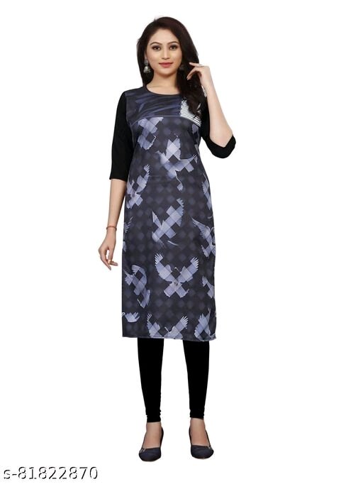 Single Kurti Pack Of 01 Black - available, S