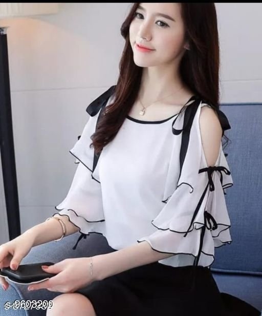 MASK+019 WHITE OFF SHOULDER KNOTES TOP - M, available
