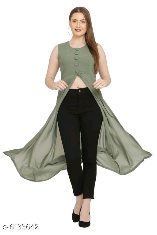 Women's Georgette Midi Tops - S, available