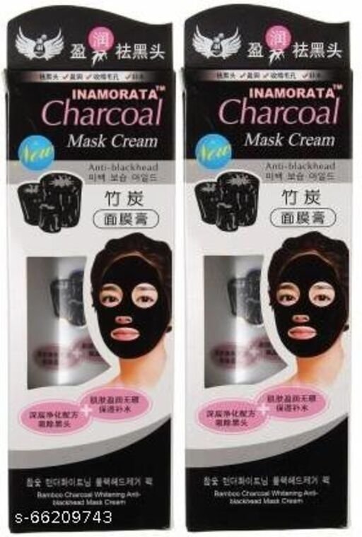 MLR Activated Charcoal Peel Off Mask with 2x Detoxifying Power, fights pollution and De-Tans skin pack of 2)