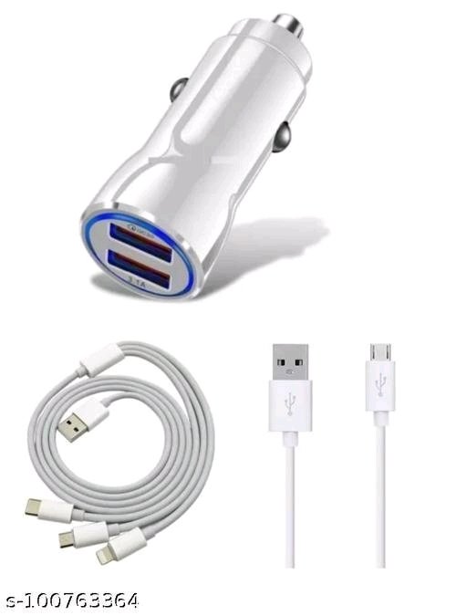 Car Charger MP3 Player Bluetooth-compatible FM Adapter 3 Charging